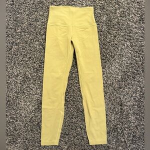 Lululemon align High-Waisted Yellow Leggings size 4